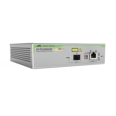 Convertidor de Medios PoE+ / Gigabit / Puerto SFP / 30 W / VLAN 802.1q / Jumbo Frames 10K
