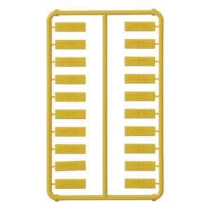 Iconos de Identificación / Plástico ABS / 14.2 x 2 x 4.6 mm / Amarillo / Paquete 100 uds / Mini-Com