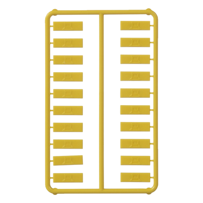 Iconos de Identificación / Plástico ABS / 14.2 x 2 x 4.6 mm / Amarillo / Paquete 100 uds / Mini-Com