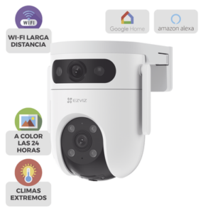 Cámara PT IP / Doble Lente 6 Megapixel / Visión Nocturna a Color 30 m (98.4 ft) / Cobertura 360° / Audio Bidireccional / IP65