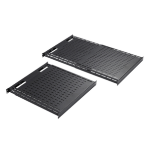 Charola Ventilada de Instalación sin Herramienta / Superficie 19" / Ajustable 792 a 1151 mm (31.2 a 45.3 in) / Carga 68 kg (150 lb) / Acero Negro