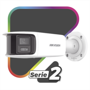 Cámara Bala IP Panorámica / 8 Megapixel (4K) / Dual Lente 4 mm / 180° / ColorVu 24/7 / Luz Blanca 40 m (131.2 ft) / WDR 130 dB / IP67 / PoE