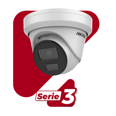 Cámara Turret IP / 4 Megapixel / Dual Light 40 m (131.2 ft) / DarkFighter S / WDR 130 dB / IP67 / Audio y Alarmas I/O