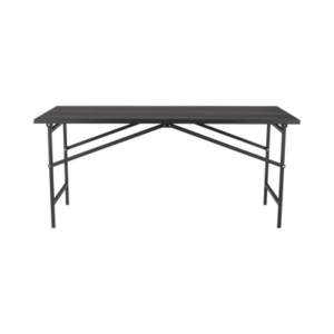 Mesa de Trabajo Plegable / Capacidad 250 kg / 130 x 80 x 92 cm / Estructura Metálica / Color Negro