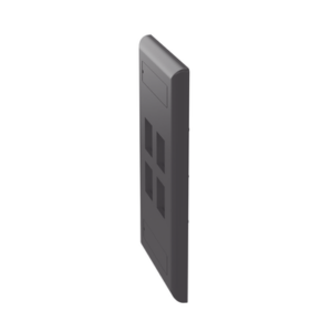 Placa de Pared Vertical / 4 Puertos Keystone / Montaje Vertical / 69.8 x 114.3 mm (2.75 x 4.5 pulg.) / ABS Negro / RoHS