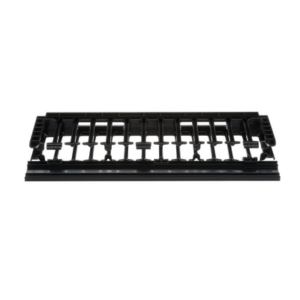 Organizador de Cables Horizontal / Alta Densidad / 1UR / 19in / Frontal Único / ABS