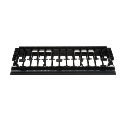 Organizador de Cables Horizontal / Alta Densidad / 1UR / 19in / Frontal Único / ABS