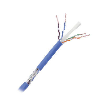 Bobina de Cable Cat6+ / 1000m (3280.84 ft) / Calibre 23 AWG / 250 MHz / Sin Blindaje / PVC CM / Azul