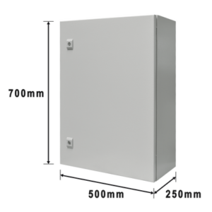 Gabinete de Acero para Intemperie / IP66 / IK10 / 500 x 700 x 250 mm / Placa Trasera Galvanizada / Cerradura con Llave