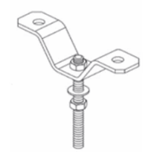Soporte de Anclaje en U / Barra Roscada 1/2" (13 mm) / Distribución de Carga Dual / Acero Galvanizado