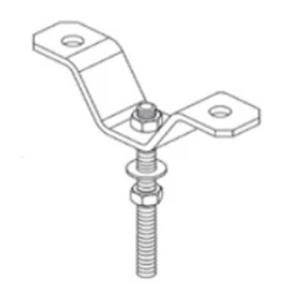 Soporte de Anclaje en U / Barra Roscada 1/2" (13 mm) / Distribución de Carga Dual / Acero Galvanizado