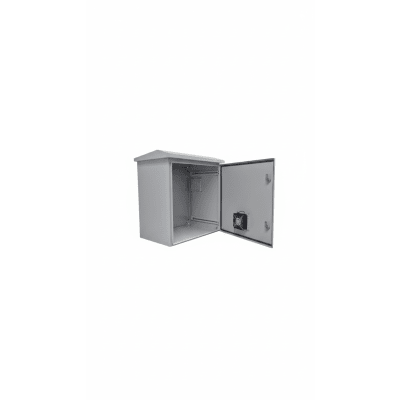 Gabinete de Acero para Exterior / IP55 / IK10 / Ventilación con Ventilador 110 VCA / 593 x 609 x 399 mm (1.95 x 2.0 x 1.31 ft) / Placa Trasera Galvanizada 550 x 565 mm