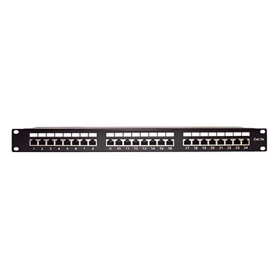 Panel de Parcheo / 24 Puertos / Cat5e STP Blindado / Rack 19" / 0.48 m
