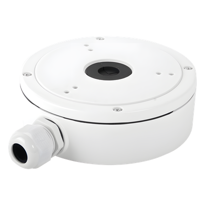 Caja de Conexiones para Cámara Domo / Aleación de Aluminio / IP66 / Conector 25 mm (1') / 157 x 185 x 51.5 mm / 621 g