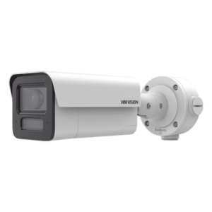 Cámara Bala IP / 4 Megapixel / Lente 4 mm / IR EXIR 80 m (262.5 ft) / Analíticos IA 80 m (262.5 ft) / Audio Bidireccional / IP67 / IK10 / WDR 120 dB