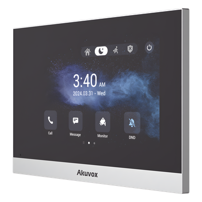 Monitor IP Android / Pantalla Táctil LCD 7" / Wi-Fi / Bluetooth / PoE / SIP / 8 Entradas de Alarma / 1 Salida de Relé / Gestión en la Nube