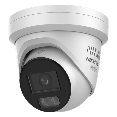 Turret IP / 6 Megapixel / Lente 2.8 mm / 98.4 ft IR + Luz Blanca / Audio Bidireccional / IP67 / Estrobo Azul y Rojo / WDR 130 dB / AcuSense 3.0 / Metal / NEMA 4X / AcuSeek