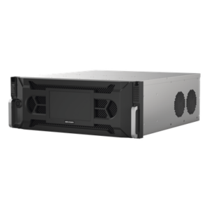 NVR IP / 128 Canales / 12 Megapixel (4K) / 24 Bahías HDD / Throughput 512 Mbps / RAID Hot Swap / Reconocimiento Facial 500,000 Rostros