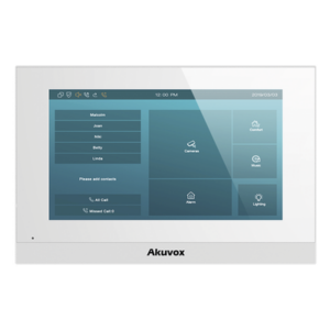Monitor IP Touch / Pantalla 7" Capacitiva / SIP / PoE / Wi-Fi 2.4 GHz / RAM 1 GB / ROM 8 GB / 0.23 m (0.75 ft) Perfil