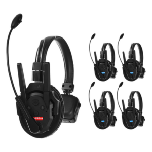 Kit Intercomunicadores Inalámbricos / Full-Duplex Simultáneo / Alcance 500 m (1640 ft) / Latencia 80 ms / AEC 2.0 / Batería 24 Hrs / USB-C / Hasta 13 Unidades