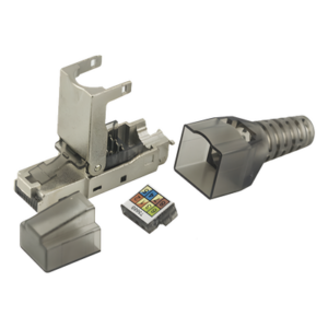 Plug RJ45 Blindado / Cat 6A / Sin Herramienta / 50μ Oro / 10GBASE-T