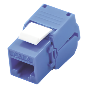 Módulo Jack Keystone / Cat6 / U/UTP / Toolless / Terminación 180° / RJ45 / Color Azul