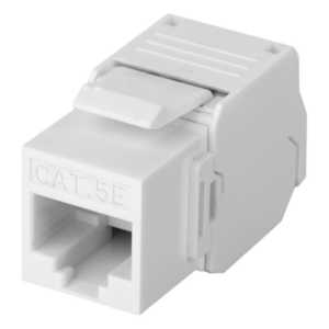 Módulo Jack Keystone / Cat5e / Toolless / Terminación 180° / UTP / 1 Puerto / Blanco