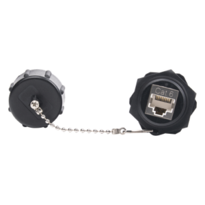 Jack Industrial RJ45 / Cat 6 Blindado / IP67 Waterproof / 50µ Oro / -10°C a 60°C / 750 Ciclos / 3.28 pies Inmersión