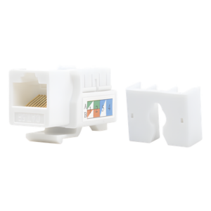 Módulo Jack Keystone / Cat5e / Terminación 110 / RJ45 / 1 Puerto / 90° / T568A-B / Blanco