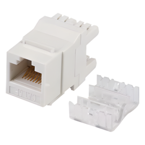 Módulo Jack Keystone / Cat5e / Terminación 180° / Sin Blindaje / 1 Puerto / Blanco