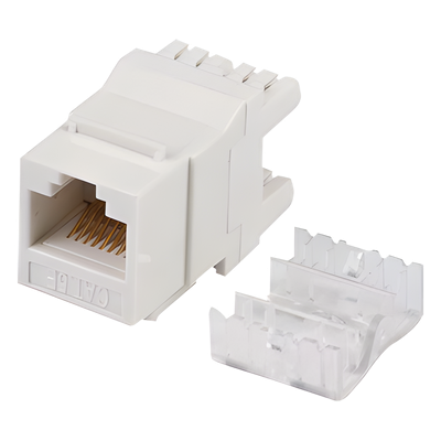 Módulo Jack Keystone / Cat5e / Terminación 180° / Sin Blindaje / 1 Puerto / Blanco