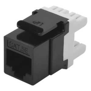 Módulo Jack Keystone / Cat5e / RJ45 / Terminación 180° / Sin Blindaje / 1 Puerto / Negro