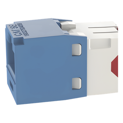 Jack RJ45 / Categoría 5e / Terminación sin herramienta / 22-24 AWG / 100W PoE / Azul