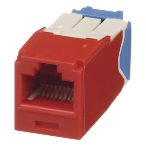 Conector Jack RJ45 / Categoría 6A / 8P8C / Terminación TG / Sin herramienta de impacto / Color Rojo