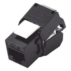 Módulo Jack Keystone / Cat5e / Toolless / Terminación 180° / UTP / 1 Puerto / Color Negro
