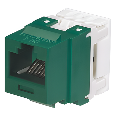 Conector Jack / Cat 6 / Keystone / 110 Impacto / 8P8C / Verde