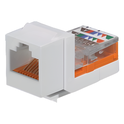 Módulo Jack Keystone / Cat 5e / Clase D / RJ45 / Leadframe / T568A/B / Sin Blindaje / Blanco