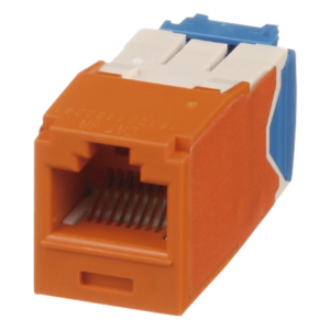 Jack RJ45 / Categoría 6A / UTP / 10GBase-T / PoE++ 100W / Tool-Free TG / Naranja