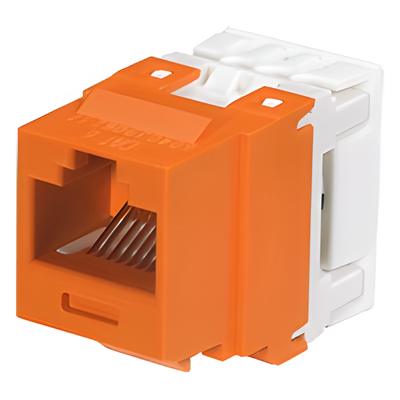 Conector Jack Keystone / Cat 6 / 8P8C / Terminación 110 / Naranja