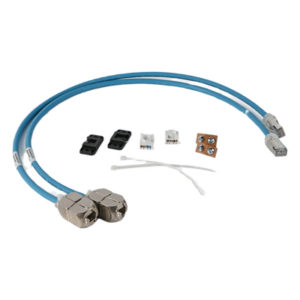 Conector In-Line / Cat6A / Blindado S/FTP / 28 AWG / 0.5 m (1.64 ft) / PoE hasta 100W / Re-terminable / CM/LSOH-1