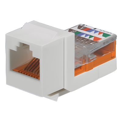 Módulo Jack Keystone / Cat 5e Clase D / Leadframe / RJ45 / 1 Puerto / Marfil