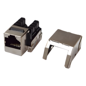 Módulo Jack Keystone / Cat5e Clase D / STP Blindado Metal / Terminación 110 / 90°