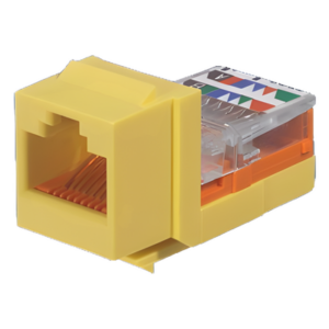 Módulo Jack Keystone / Cat 5e / RJ45 / 8P8C / Leadframe / T568A-B / Sin Blindaje / Amarillo