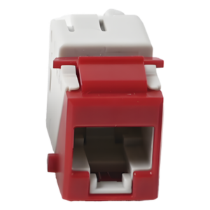 Jack Keystone Cat5e UTP / Terminación 110 / Color Rojo / -10 a 60°C / UL 94 V-0