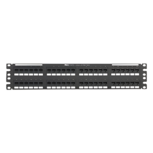 Panel de Parcheo Punchdown / Cat 6 Clase E / 48 Puertos / 2UR / 19.00' Ancho / Acero Inoxidable