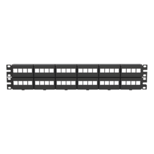 Panel de Parcheo Modular / 48 Puertos / 2UR / 19' Ancho / Acero Inoxidable y ABS / ROHS