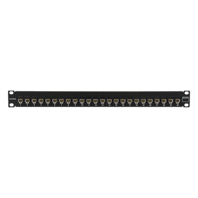 Patch Panel / UTP Cat6A / 24 Puertos Precargados / Plano 1U / Rack 19'