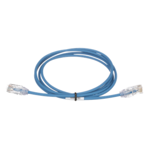 Cable de Parcheo Cat6 UTP / 28AWG Diámetro Reducido / 3.8 mm / 0.91 m (3 pies) / Azul / PoE++ / CM/LSZH