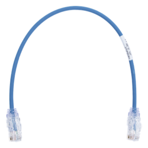 Cable de Parcheo / Cat6 / 28AWG / Diámetro 3.8mm / UTP / 0.3m (1 Pie) / Azul / LSZH