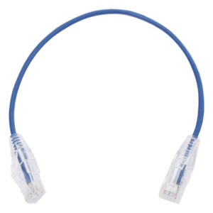 Cable de Parcheo Slim UTP Cat6 / 30 cm (0.98 pies) / 28 AWG / Azul / 1 Gbps